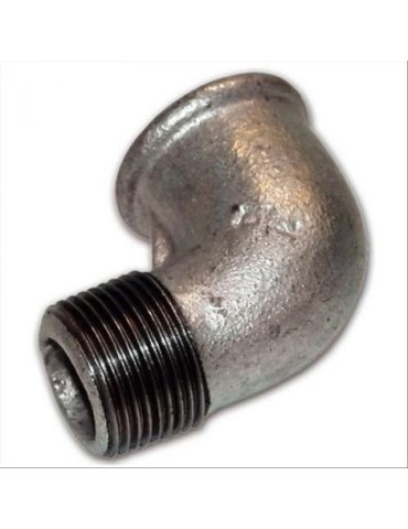 Gomito doppio maschio/femmina in ferro zincato