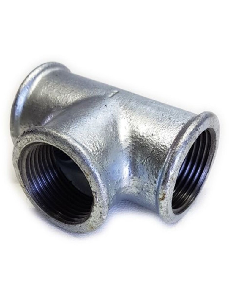 Raccordo femmina a Tee in ferro zincato