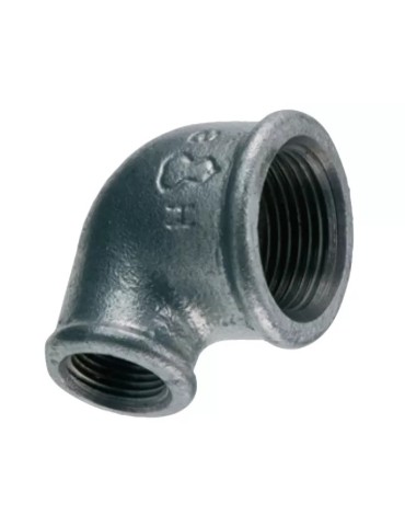 Gomito femmina ridotto in ferro zincato