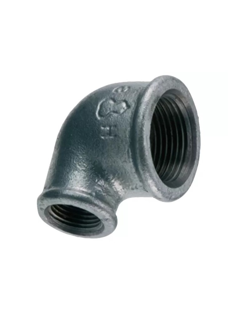 Gomito femmina ridotto in ferro zincato