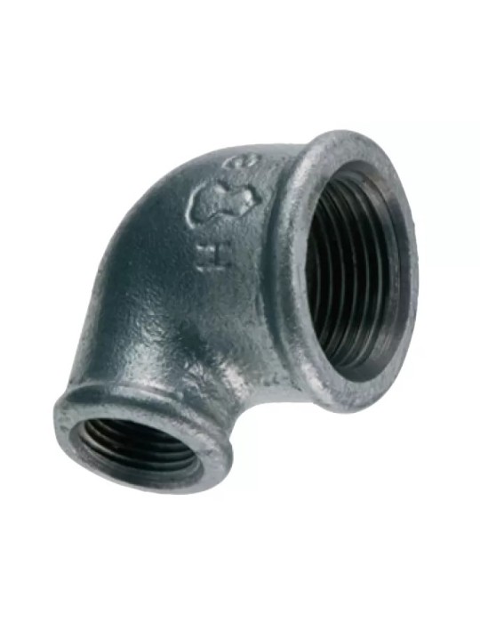 Gomito femmina ridotto in ferro zincato