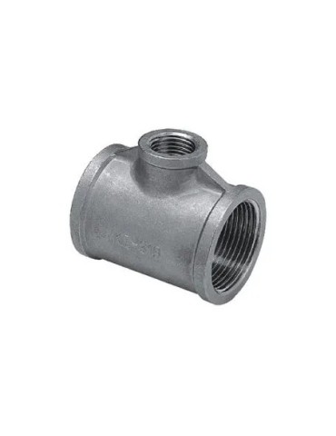 Tee ridotto al centro in ferro zincato