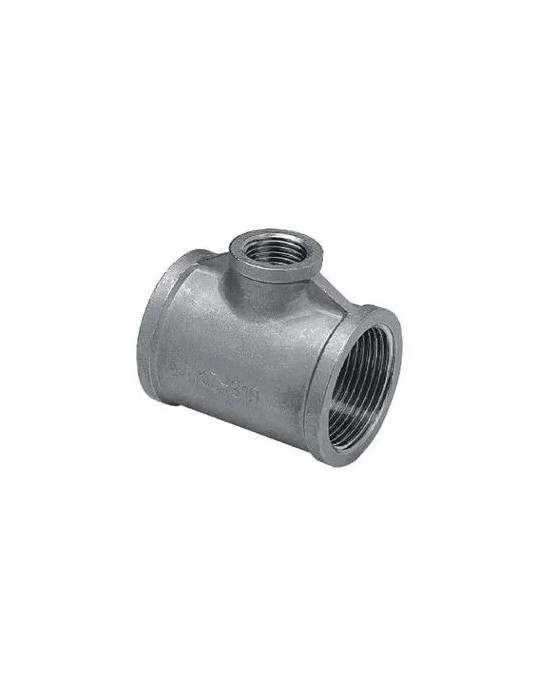 Tee ridotto al centro in ferro zincato