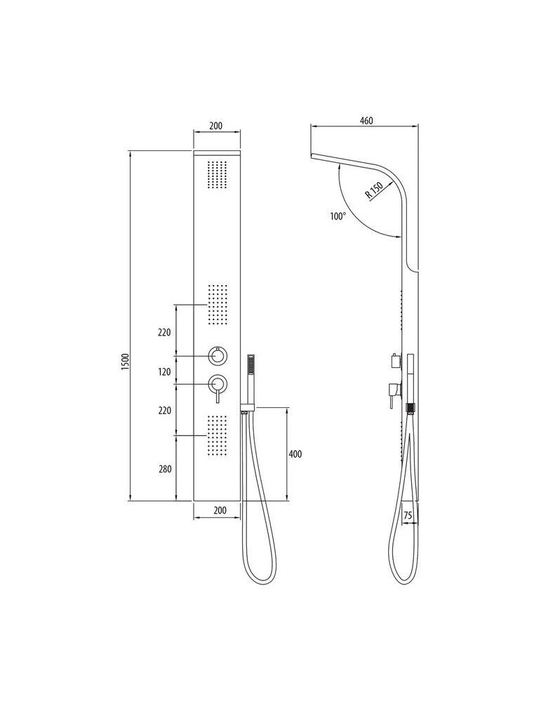 Queen Pannello doccia QPAN000001