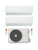 Climatizzatore Clivet EZCool Dual Split 12000+12000 Btu Inverter R-32 Wi-Fi Optional A++ A+ U.E. 6.1 Kw