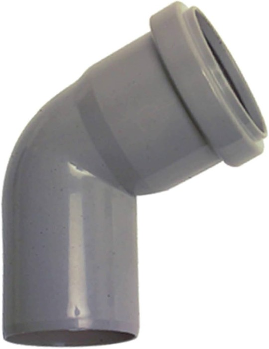 Curva ad innesto Bampi in polipropilene grigio