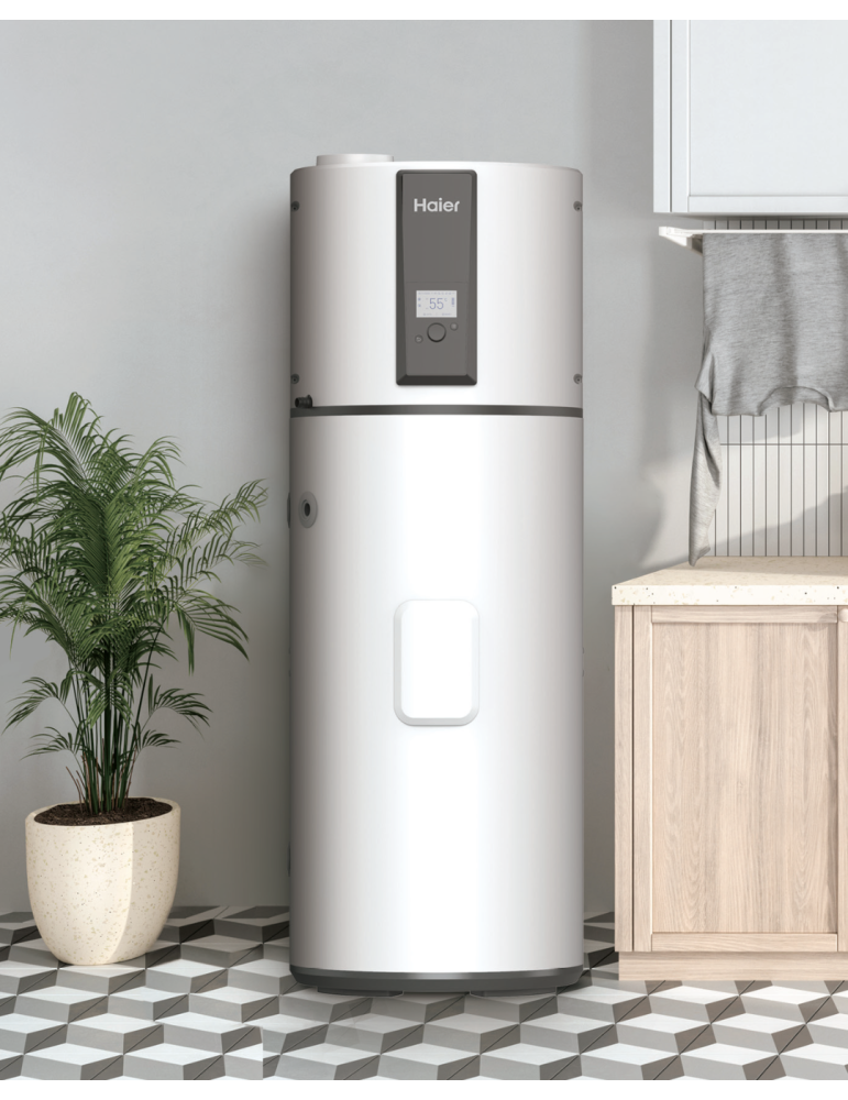 Haier Scaldabagno a Pompa di Calore M8 monoblocco pensile 82L R290 HP80M8-9