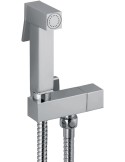 SPHERA Set Idroscopino con doccia SHUT OFF square DC5076, rubinetto ruis13 e flessibile da cm120 cromo