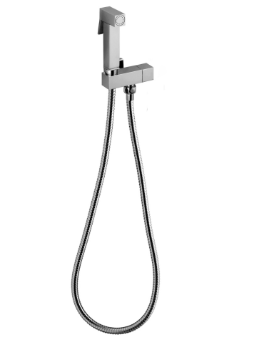 SPHERA Set Idroscopino con doccia SHUT OFF square DC5076, rubinetto ruis13 e flessibile da cm120 cromo 2