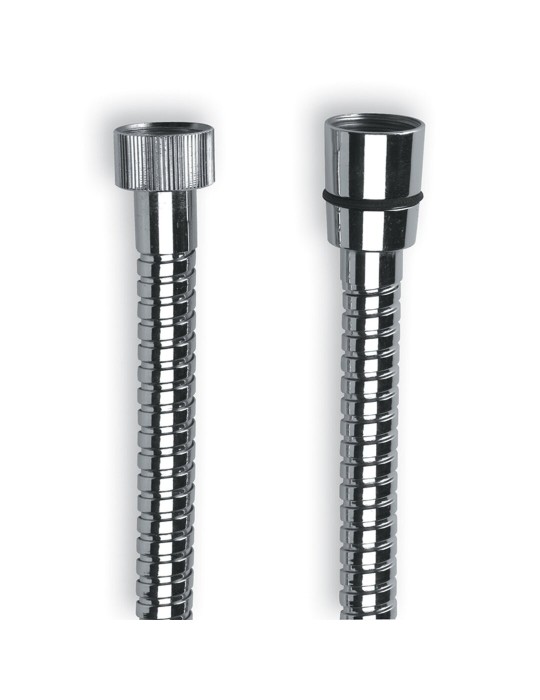 SPHERA Set Idroscopino con doccia SHUT OFF square DC5076, rubinetto ruis13 e flessibile da cm120 cromo