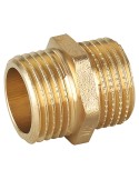 Niples doppio maschio filettato in ottone giallo