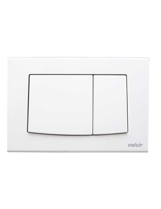 Placca di comando meccanica con doppio scarico valsir. Compatibile con le cassette da incasso TROPEA, WINNER e CUBIK e correlata