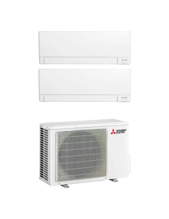 Climatizzatore Condizionatore Dual Split Mitsubishi MSZ-AY 12000+12000 BTU con MXZ-2F53VF Inverter R32 Wi-Fi