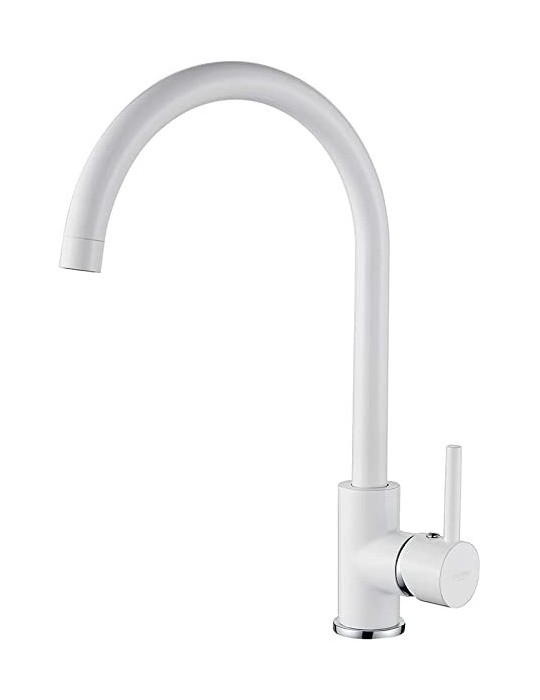 Rubinetto miscelatore lavello bianco argo