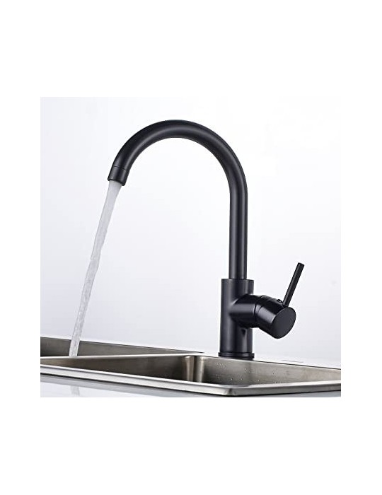 Rubinetto miscelatore lavello nero opaco argo