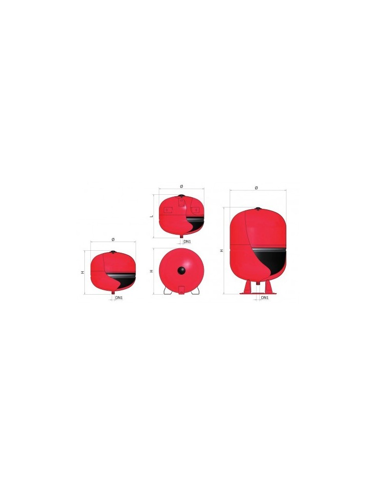 Vaso espansione riscaldamento erce lt.80 elbi