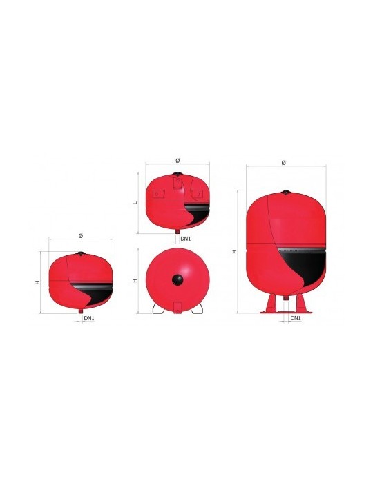 Vaso espansione riscaldamento erce lt.50 elbi